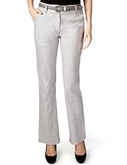 Per Una Roma Linen Blend Straight Leg Trousers with Belt