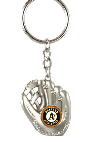 Oakland Athletics - MLB Silver Baseball Glove Keychain
