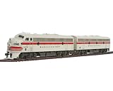 Proto 2000 Diesel EMD F7A-B Set Powered - Standard DC - Chicago,
Burlington and Quincy #167-A with Mars Light and 167-B (Imitation
Aluminum)