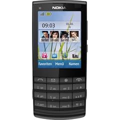 Nokia X3-02 Handy (6.1cm (2.4 Zoll) Touch&Type Display, Bluetooth, WLAN, microSD, 5 MP Kamera) dark metal