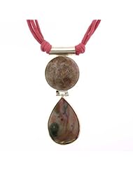 Sterling Silver Handmade Fancy Jasper Pendant Gemstone Necklace