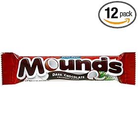 Mounds Dark Chocolate Candy Bar, 1.75-Ounce Bars (Pack of 36) by Hershey