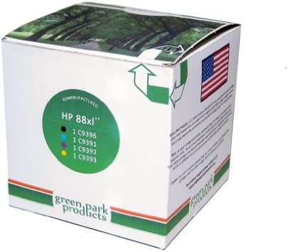 Green Park Products Remanufactured Ink Cartridge Replacement for HP 88XL (C9396) (Black, Cyan, Magenta, Yellow, 4-Pack)