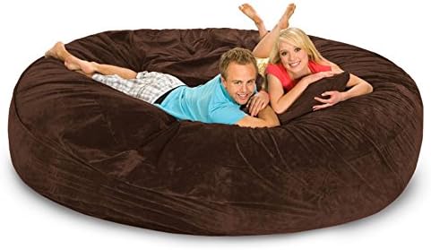 Relax Sack 8 ft. Textured Microfiber Foam Bean Bag Sofa