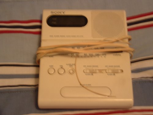 Sony White Electric Alarm Clock