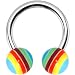 Sherbet Surprise Stripe Horse Shoe Circular Barbell