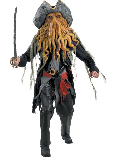 Davey Jones Adult Costume Classic Pirate of the Caribbean Jack Sparrow Halloween