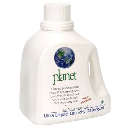 best clothes washing detergent:Planet Ultra Liquid Laundry Detergent, 100 Fluid-Ounce Bottles (Pack of 4)