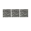 Umbra Set of 3, 12-Inch Square Tali Wall Tiles, Charcoal