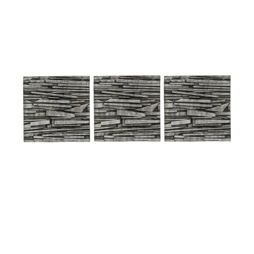 Umbra Set of 3 12-Inch Square Tali Wall Tiles, Charcoal