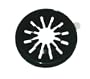 25 Black Adhesive Backed Spider CD / DVD Hubs (Rosettes) - #CDNRSPBK - For Gluing into a Double or Triple Chubby CD Jewel Box To Increase Capacity! (Also Called Hubcaps or Caps)