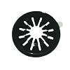 100 Black Adhesive Backed Spider CD / DVD Hubs (Rosettes) - #CDNRSPBK - For Gluing into a Double or Triple Chubby CD Jewel Box To Increase Capacity! (Also Called Hubcaps or Caps)