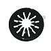 25 Black Adhesive Backed Spider CD / DVD Hubs (Rosettes) - #CDNRSPBK - For Gluing into a Double or Triple Chubby CD Jewel Box To Increase Capacity! (Also Called Hubcaps or Caps)