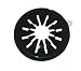 25 Black Adhesive Backed Spider CD / DVD Hubs (Rosettes) - #CDNRSPBK - For Gluing int...