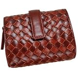 オイルコードバン×メッシュの蛇腹二つ折り財布/