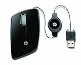 HP Retractable Mobile Mouse in Retail Packaging - Black