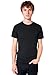 American Apparel Unisex Tri-Blend Short Sleeve Track Shirt, Tri-Black, Large