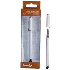 ButterFox Capacitive Touch Screen Stylus Pen For iPad / iPad2 /New iPad 3 / iPhone 4 / iPhone 4S / iPhone 3G / iPod Touch / HTC / Samsung Galaxy Tab / Amazon Kindle Fire / Motorola Xoom / BlackBerry PlayBook / Samsung Galaxy S2 S3 III /Galaxy Note - White