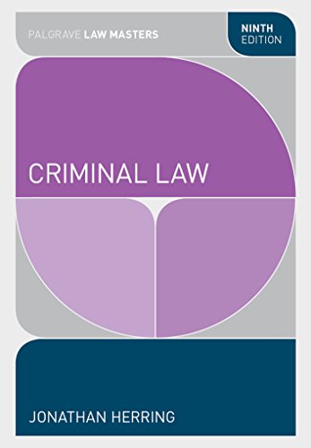 Criminal Law (Palgrave Law Masters)