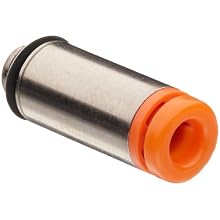 SMC KJS Stainless Steel One-Touch Tube Fitting, Hex Socket Male Adapter, Tube OD x UNF Male