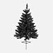 3' Pre-Lit Black Ashley Spruce Christmas Tree Yard Stake - Clear Lights