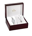 Bulova Women's 96X122 Bracelet Watch and Pendant Set