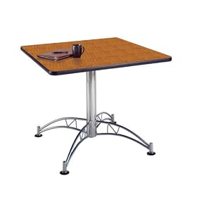 OFM LT36SQ-CHERRY 36 Inch Square Multi-Purpose Table - Chrome X Base-Cherry by OFM