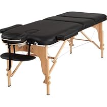 Sierra Comfort Relax Portable Massage Table, Black