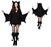 SDZYY Women's Adult Hoodie Cozy Bat Costume Halloween Cosplay Masquerade Uniforms-M