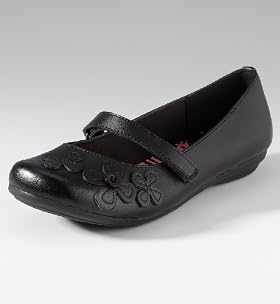 Older Girls Wide Fit Scuff Resistant Round Toe School Shoes