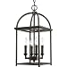 Progress Lighting P3884-20 4-Light Piedmont Foyer Lantern, Antique Bronze