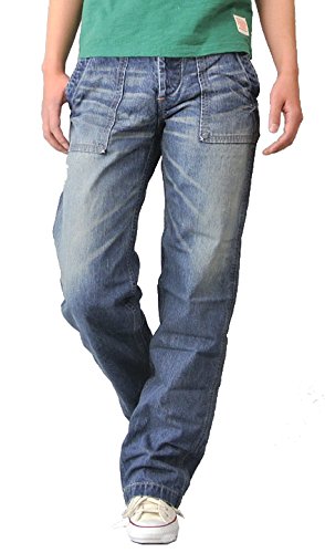 (エボワット) ET BOITE 日本製 ストレート デニム ジーンズ レディース パンツ バギーパンツ ヴィンテージ デニム 生地 婦人 国産