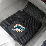 Miami Dolphins Heavy Duty Vinyl Front Seat 2 Piece Car Mat Set