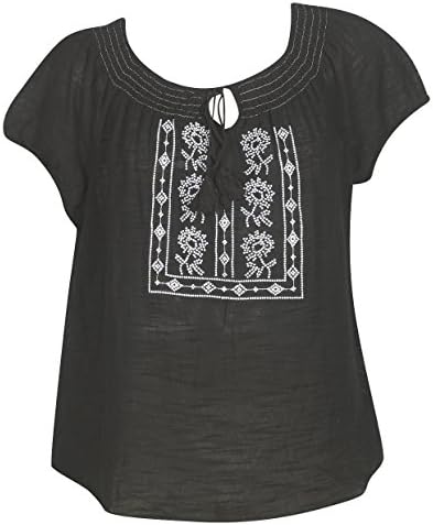 Plus Size Black Wizard Peasant Top --Size: 3x Color: Black