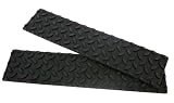 Heavy-Duty Self-Adhesive Rubber Safety Step Treads - Set of Two 17" x 4"