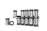 Zevro MSR1400 Zero Gravity Magnetic Spice Rack with 12 Canisters