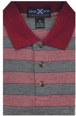 Sportsman Striped Short Sleeve Polo ( Rust\Black )