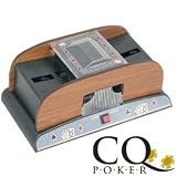 CQ Wooden Effect Automatic Card Shuffler - Authentic casino style finish