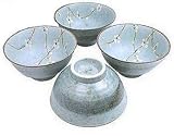 Set of Four Japanese Sakura Cherry Blossom Large Noodle /Soup Bowls 6 1/2 Inches