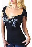 Sexy Women's Slashed Bow Rodeo Fox Country Angel Wing Top