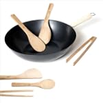 Padella pentola tegame WOK + accessor...