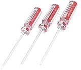 uxcell スクリュードライバー　スパナ　レッドとトランスペアレント　シルバートーン　3本入り　130ｍｍの全長