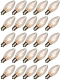 Review Action Lighting  / Clear C9 Intermediate Screw (E17) Base Transparent Christmas Holiday Light Bulb Replacement 25 Pack