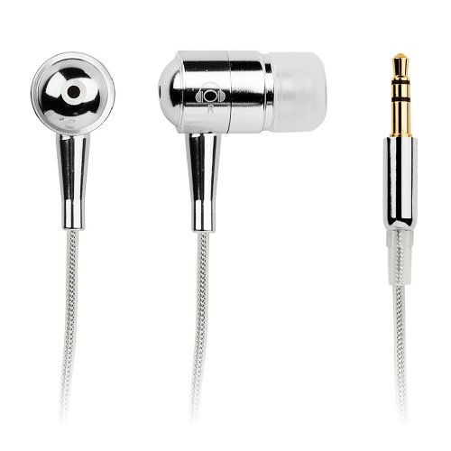 Merkury Innovations MI-HP5560 Metallic Earbud (Silver)