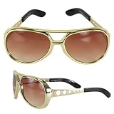 Elope 21313 Elvis Signature Glasses Gold