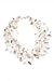 Seven strand freshwater pearl choker style necklace with clear and grey quart...