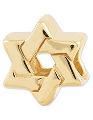 Reflection Beads Silver Gold Plated Star of David Religious Bead