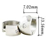 April Birthstone Stainless Steel Mens Hoop Earrings