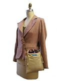 V1SL Suede Milk Tea of Vela TESAGE tote bags, Light Brown Shoulder Strasp, Micro Fiber Suede, Shoulder bags with Drawstring Closure Top,