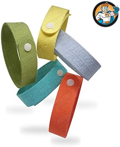 REPELLENT MAN - Mosquito Repellent Bracelet WristBand - Enhanced with Slow Release Technology - 5 Extra Soft Lightweight Bands for Adults and Kids in resealable bag - 100% Natural